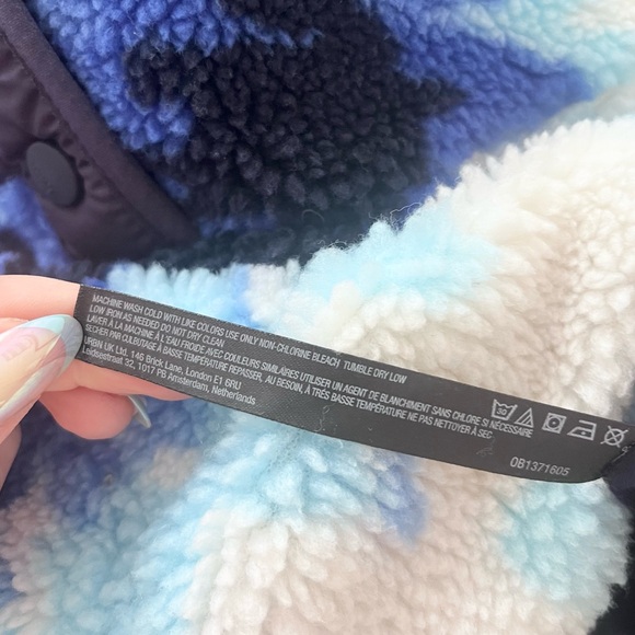 Free People Movement Rocky Ridge Pullover Fleece Gorpcore Jacket  Blue Tie Dye - Picture 6 of 9